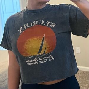 PacSun St. Croix Graphic Crop Top